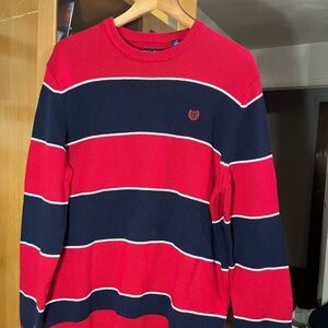 Red and Blue Striped Men's Chaps Sweater